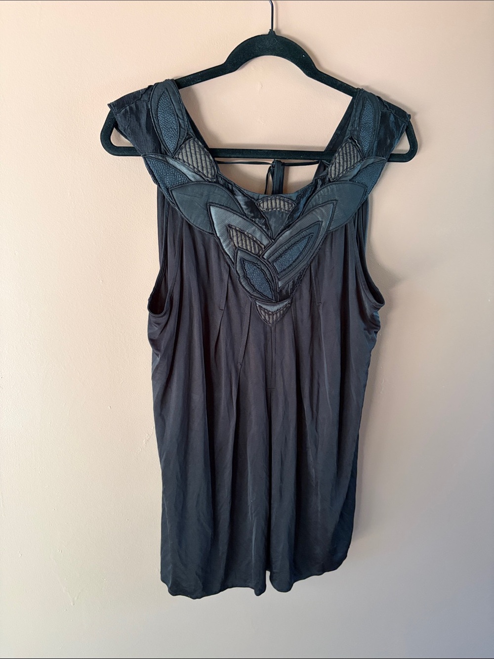 Vintage BCBGMAXAZRIA Runway Black Patchwork Sleeveless Dress